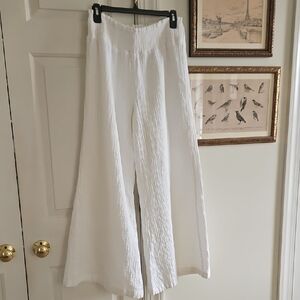 White Wide-Leg Pants